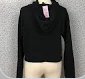 Wild Fable Ladies Cropped Black Pullover Hoodie, Size M
