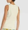 Modern Lux "I Am An Eco Warrior" Print White Tank Top, Size S