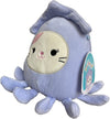 Squishmallows Official Kellytoy Squishy Soft Plush Toy Animal (7.5 Inch, Karina The Cat The Squid Custome)