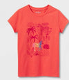 Cat & Jack Coral Zebra Graphic Shortsleeve T-shirt, Size S (6/6X)