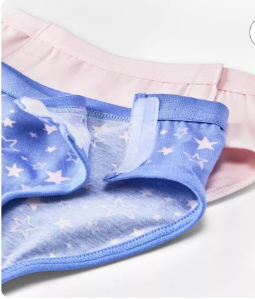 Cat & Jack Girls 2pc Pink & Blue w/ Stars Underwear, Size M (7/8)